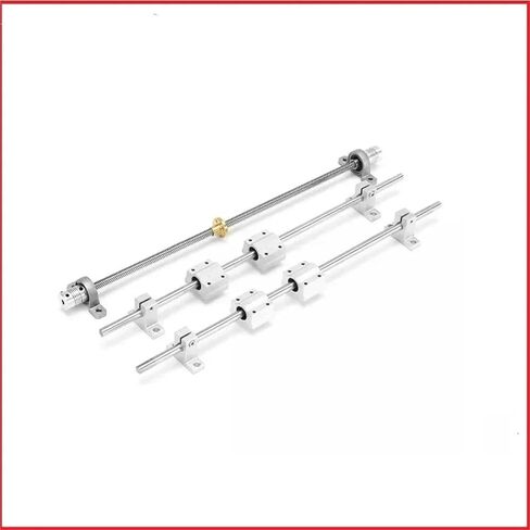 دليل عمود السكك الحديدية الخطية قضيب T8 المزدوج الرصاص المسمار المتزلجون اقتران دعم كتل 500 مللي متر Kp008 Sk8 محامل SC8UU in Kuwait