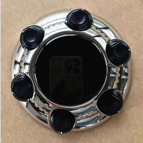 4 for Chevy Silverado 1500 Tahoe Avalanche,6 Lugs Hub Center Cap 7-1/4" Chrome #15067580#15067578 (Black 4PCS) in Saudi Arabia