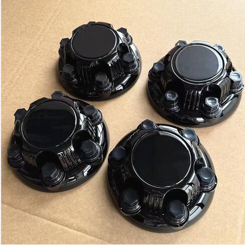 4 لسيارة Chevy Silverado 1500 Tahoe Avalanche، 6 غطاء مركزي لمحور 6 العروات 7-1/4 بوصة كروم #15067580#15067578 (أسود 4 قطع) in Kuwait