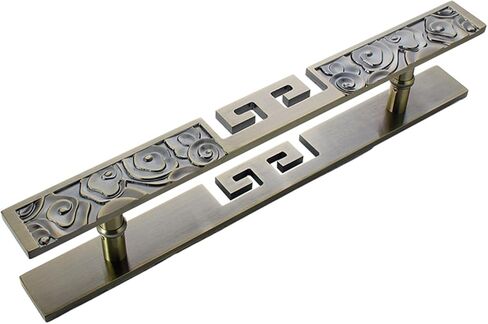 Antique Brass Chinese Style Double Sided Door Pull Handle for Single Door Commercial Grade Residential Hardware (Bronze 150X110cm/59.1" X43.3") in Saudi Arabia