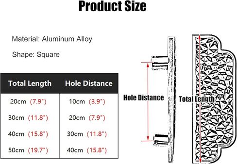 Aluminum Chinese Style Push Pull Door Handles for Wood/Glass Gate Commercial Double Side Entry Handle Hardware 50X40cm/19.7"X15.8" in Saudi Arabia