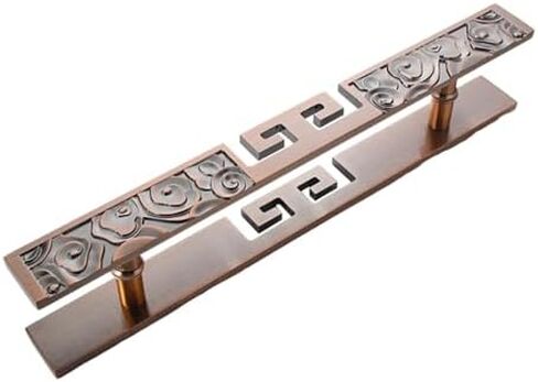 Chinese Style Antique Brass Double Sided Door Pull Handle for Single Door Commercial and Residential Door Hardware Red 80X50cm in Saudi Arabia