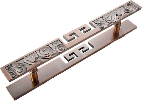 Chinese Style Antique Brass Double Sided Door Pull Handle for Single Door Commercial and Residential Door Hardware Red 80X50cm in Saudi Arabia