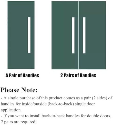 Square Stainless Steel Barn Door Handle Commercial Grade Pull Handle with Double Sided Push Design Ideal Replacement for Long Doors 40 3/8 Inch Sleek and Finish (Color: 42.5cm/16 3 in Saudi Arabia