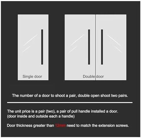 European Style Door Pull Handle Bar for Glass/Wooden/Barn Door Commercial Grade Sliding Door Handles (Size: 100cm x 70cm) in Saudi Arabia