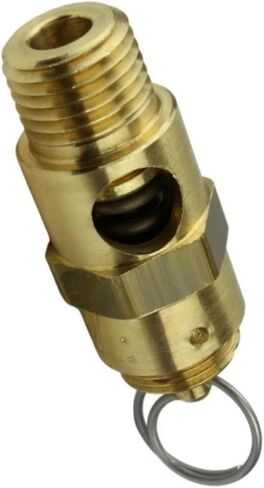 250-1/4-V-450 Air Compressor Safety Relief Pressure Valve - for Conrader Air Compressor Parts Replacement - Tank Pop Off Valve - 1/4" NPT 450 PSI 377 SCFM Total Valve Length: 1-7/8" Solid Brass in Saudi Arabia