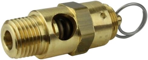 250-1/4-V-450 Air Compressor Safety Relief Pressure Valve - for Conrader Air Compressor Parts Replacement - Tank Pop Off Valve - 1/4" NPT 450 PSI 377 SCFM Total Valve Length: 1-7/8" Solid Brass in Saudi Arabia