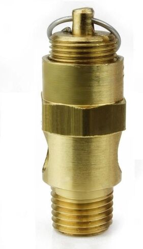 250-1/4-V-450 Air Compressor Safety Relief Pressure Valve - for Conrader Air Compressor Parts Replacement - Tank Pop Off Valve - 1/4" NPT 450 PSI 377 SCFM Total Valve Length: 1-7/8" Solid Brass in Saudi Arabia