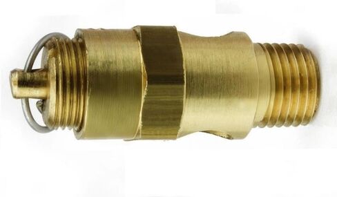 250-1/4-V-450 Air Compressor Safety Relief Pressure Valve - for Conrader Air Compressor Parts Replacement - Tank Pop Off Valve - 1/4" NPT 450 PSI 377 SCFM Total Valve Length: 1-7/8" Solid Brass in Saudi Arabia