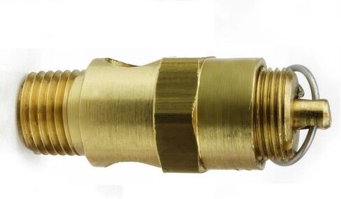 250-1/4-V-450 Air Compressor Safety Relief Pressure Valve - for Conrader Air Compressor Parts Replacement - Tank Pop Off Valve - 1/4" NPT 450 PSI 377 SCFM Total Valve Length: 1-7/8" Solid Brass in Saudi Arabia