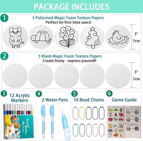 Magic Foam Texture Paper, 3D Foam Texture Painting Paper, Puff Art for Kids, Magic Sponge Art Paper Sheet Craft, Magic Puffy Paint Paper, Ultimate 3D Drawing Magic Canvas Sponge, 10 Sheets, 3" x 3" in Saudi Arabia