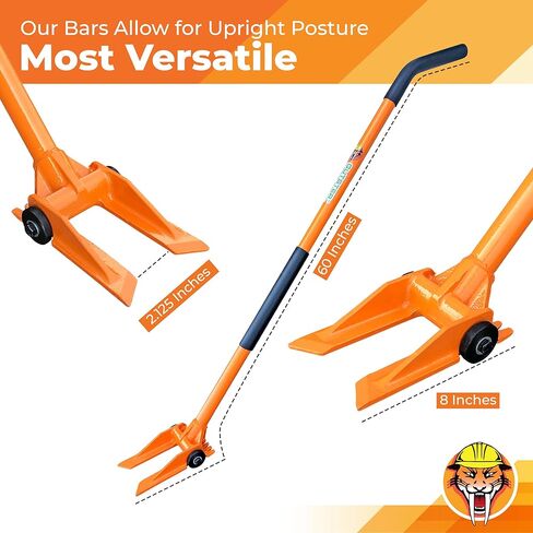 60" Demolition Pry Bar & Crowbar – Round Handle Wrecking Bar for Ceiling & Wall Demo – Heavy Duty Nail Puller Tool for Contractors, Firefighters & Home Renovations in Saudi Arabia