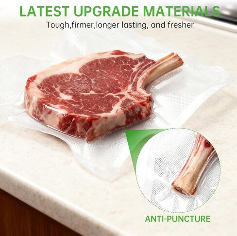 أكياس مانعة للتسرب متوافقة مع Mesliese، درجة الغذاء، شفافة وسهلة الاستخدام، 3 لفات مقاس 7.87 بوصة × 16.4 قدم و3 لفات مقاس 11.02 بوصة × 16.4 قدم in Kuwait