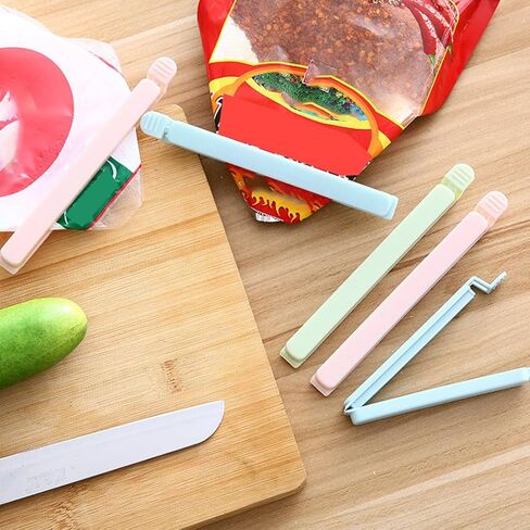 30 PCS Plastic Chip Clips Food Packages Curved Design Sealing Bag Kitchen and Home 2 Sizes 4.3inch 3.1inch in Saudi Arabia