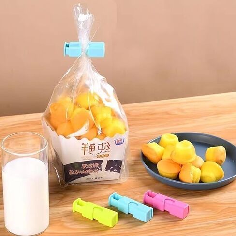 10pcs Food Fresh-Keeping Sealer Clips, Multi-Purpose Plastic Bag Sealers for Snacks, Bread, Powder, Moisture-Proof and Airtight Food Storage Clips in Saudi Arabia