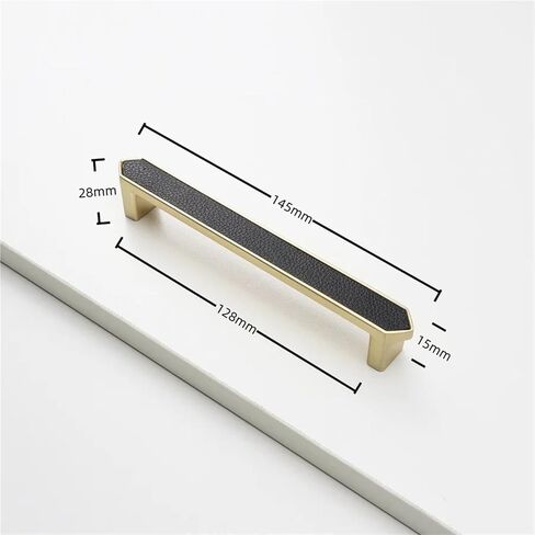 Leather Kitchen Cabinet Handles for Furniture Zinc Alloy Door Wardrobe and Drawer Hardware 1Pcs(Center-128mm) in Saudi Arabia