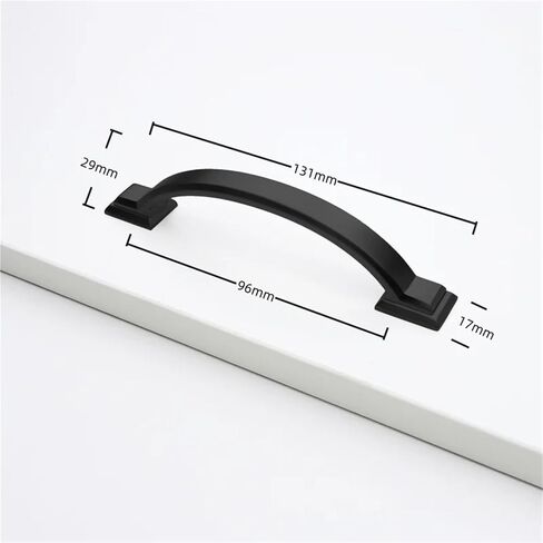Cabinet Handles Solid Kitchen Closet Drawer Wardrobe Zinc Alloy Door Pulls for Furniture 1Pcs(Black-C96mm) in Saudi Arabia