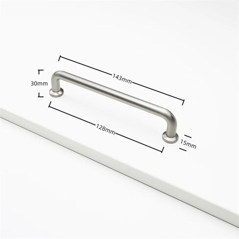 Silver Furniture Handle for Drawer Kitchen Cabinets Home Hardware Handles 1Pcs(012-Silver-C128mm) in Saudi Arabia