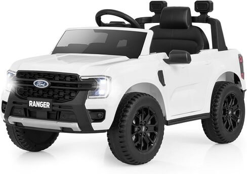 HONEY JOY Ride On Truck, 12V Licensed Chevrolet Tahoe, Chevy Electric Vehicle for Kids, Soft Start, Music, Lights, Battery Powered Ride On Car Toy with Remote Control, Gift for Boys Girls (Black) in Saudi Arabia