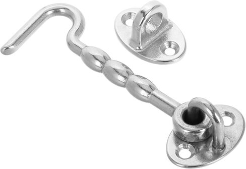 POPETPOP Stainless Steel Heavy Duty Door Hook Latch with Mounting Screws Windproof Hook for Barn Doors Windows and Marine Applications in Saudi Arabia