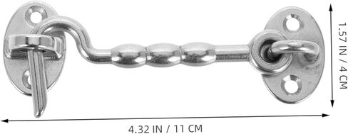 POPETPOP Stainless Steel Heavy Duty Door Hook Latch with Mounting Screws Windproof Hook for Barn Doors Windows and Marine Applications in Saudi Arabia
