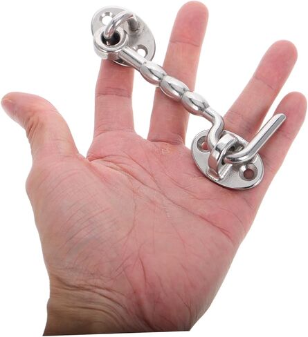 POPETPOP Stainless Steel Heavy Duty Door Hook Latch with Mounting Screws Windproof Hook for Barn Doors Windows and Marine Applications in Saudi Arabia