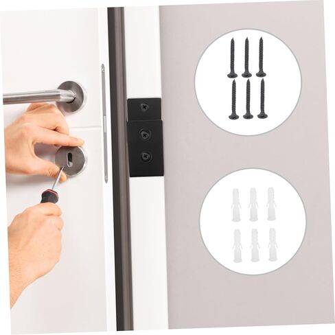 STOBOK Heavy Duty U Mounting Bracket Door Latch Hook Adjustable Security Door Latch Hardware for Garage Barn and Home Use 2-Piece Set in Saudi Arabia