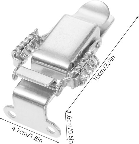 Cabilock 2pairs Stainless Steel Spring Loaded Latch Right Angle Toggle Buckle for Toolbox Chests and Cases Secure Clasp for Enhanced Stability and Fastening in Saudi Arabia