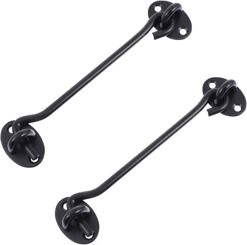 jojofuny 2pcs Durable Door Latch Hooks Swivel Lock Hooks for Windows Doors Easy to Install Windproof Polished Finish for Home in Saudi Arabia