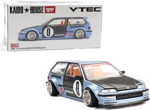 Diecast Model Car Compatible with Kaido House x Mini GT 1:64 Honda Civic (EF) Kaido Works V2 (Red) Limited Edition KHMG156 in Saudi Arabia