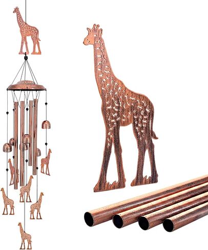 Giraffe Wind Chimes for Outside,Giraffe Gifts for Women Men/Memorial Gifts/Birthday Gift Metal windchimes Outdoors/Indoors,Garden Decor,Patio,Home,Porch,Yard Decorations in Saudi Arabia