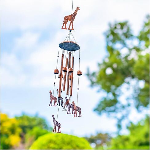 Giraffe Wind Chimes for Outside,Giraffe Gifts for Women Men/Memorial Gifts/Birthday Gift Metal windchimes Outdoors/Indoors,Garden Decor,Patio,Home,Porch,Yard Decorations in Saudi Arabia