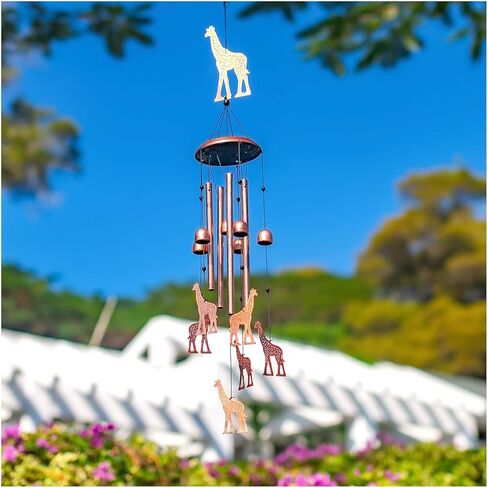 Giraffe Wind Chimes for Outside,Giraffe Gifts for Women Men/Memorial Gifts/Birthday Gift Metal windchimes Outdoors/Indoors,Garden Decor,Patio,Home,Porch,Yard Decorations in Saudi Arabia