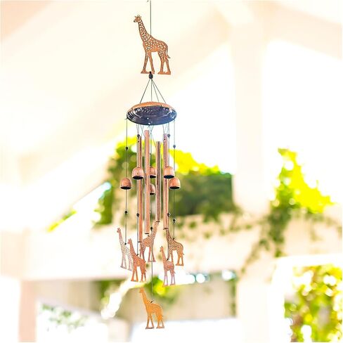 Giraffe Wind Chimes for Outside,Giraffe Gifts for Women Men/Memorial Gifts/Birthday Gift Metal windchimes Outdoors/Indoors,Garden Decor,Patio,Home,Porch,Yard Decorations in Saudi Arabia