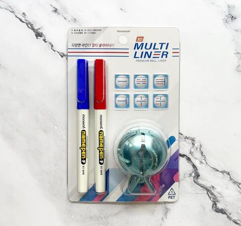 بطانة كرة الجولف الممتازة، علامة كرة الجولف، رسم خطوط مختلفة 330 درجة دون الدوران، مجموعة محاذاة كرة الجولف لوضعها، إنشاء 7-8 خطوط DIY، يتضمن قلم مونامي in Kuwait