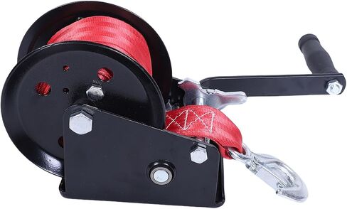 Haofy Heavy Duty Boat Trailer Winch 1600LB with 26ft Strap and 4.1:1 Gear Manual Winch for Boats Trailers RVs in Saudi Arabia