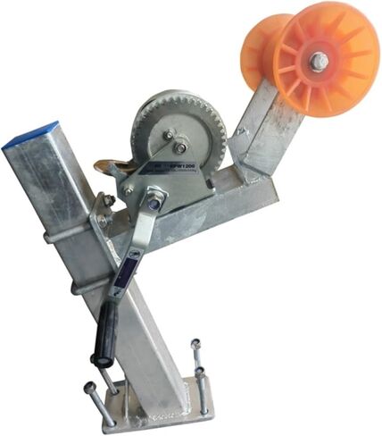 مجموعة دعامة ونش مقطورة القارب ومجموعة ونش يدوية، سعة 1200 رطل للنقل الآمن لليخوت والقوارب (2000 رطل + دعامة 80 × 120 مم) in Kuwait