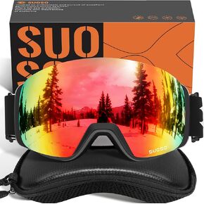 نظارات Suoso للتزلج بدون إطار للرجال: عدسات مغناطيسية للنساء حماية من الأشعة فوق البنفسجية 400 OTG نظارات مضادة للضباب على الجليد in Kuwait