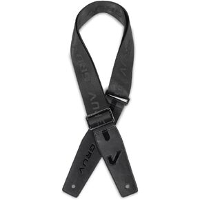 حزام جيتار Gruv Gear حزام مبطن أسود قابل للتعديل للجيتار الكهربائي والصوتي والباس، حزام أمان عريض مع أطراف من الجلد الصناعي، متوافق مع القفل، دعم مريح للكتف (صغير) in Kuwait