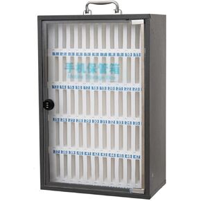 Wall-Mounted Mobile Phone Storage Cabinet 36, 48, 60-bit Steel Mobile Phone Safe Mobile Phone Case for Enterprises, Factories, Schools (OneColor 36 Slots) in Kuwait