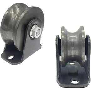 عجلات دوارة، 2 عجلة مسار للخدمة الشاقة، بكرة اتجاهية، بكرة بوابة منزلقة، محمل مزدوج، للآلات الصناعية، المتداول، قضبان الحبال السلكية، باب الحظيرة (3 بوصة) (3 بوصة) in Kuwait