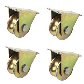 عجلات دوارة، 4 عجلات عجلات، سعة تحميل 600 كجم، للمسار المقلوب، بوابة التدحرج، الانزلاق، الآلات الصناعية، سلك حبل السكك الحديدية (1.2 بوصة/32 مم) in Kuwait