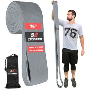 76" Inch Premium Extended Length Fabric Resistance Bands for Working Out – 3" Wide Non-Slip Extra Long – No Pinching & Snapping – Exercise Workout Fitness Stretch Band for Pilates in Saudi Arabia
