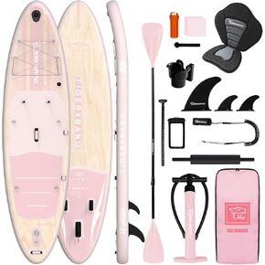 TIGERXBANG Inflatable Stand Up Paddle Board with SUP Board Accessories, Anti-Slip EVA Deck, 11'/10'6'' Paddleboard for Adults & Youth - All Skill Levels in Kuwait
