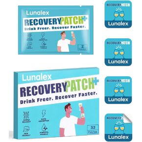 32 قطعة من رقعة التعافي - استيقظ منتعشًا ومتوازنًا بعد الاحتفال - تركيبة نباتية للعافية الصباحية - هدايا لحفلات العزوبية والزفاف - رقعتان في كل كيس، مقاومة للماء in Kuwait