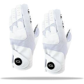 2-Pack Super Grip Universal One Size Fits معظم قفازات الجولف - جميع الأحوال الجوية متينة يابانية صناعية وجلد Cabretta علامة كروية مغناطيسية in Kuwait