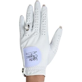 Women’s Left for Right Handed Golfers Golf Glove for Nails and Rings | Contour Fit for Comfort & Open-Tip Nail Slots | Breathable Stylish Golf Gloves for Women, White, XL in Kuwait