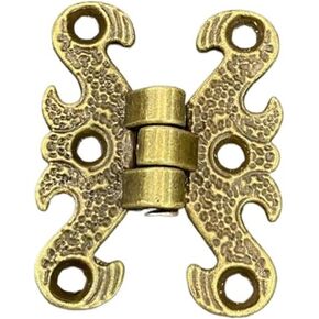 صندوق خشبي مزخرف هدية صندوق مجوهرات النبيذ مفصلات صندوق الصدر برونزي/ذهبي 2 قطعة (برونزية) in Kuwait