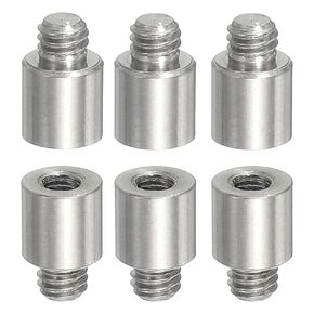 مسامير المواجهة PATIKIL، 6 قطع M5x10mm ذكر إلى M6x12mm أنثى 304 خيط من الفولاذ المقاوم للصدأ لتقليل صواميل فاصل المواجهة الدائرية محولات خيط مخفض للوحة PCB الأم in Kuwait