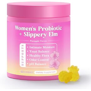 Her Juicy Feminine Probiotics Gummies, Premium Feminine Balance Gummies with Slippery Elm for Women's pH Balance, Healthy Odor, Flora and Immune Support 30-Day Supply in Kuwait